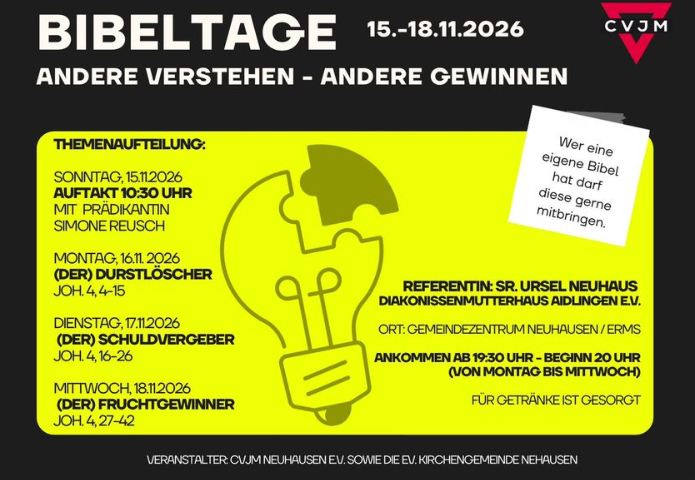 Flyer der Bibeltage 2026